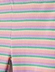 Mac & Ellie Stripe Rib Bike Short, Rainbow product photo View 02 S