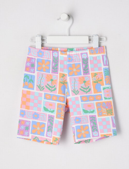 Mac & Ellie Flower Garden Bike Short, Milk product photo