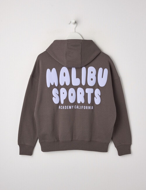 Switch Malibu Sports Oversized Hoodie, Charcoal & Lilac product photo View 02 L