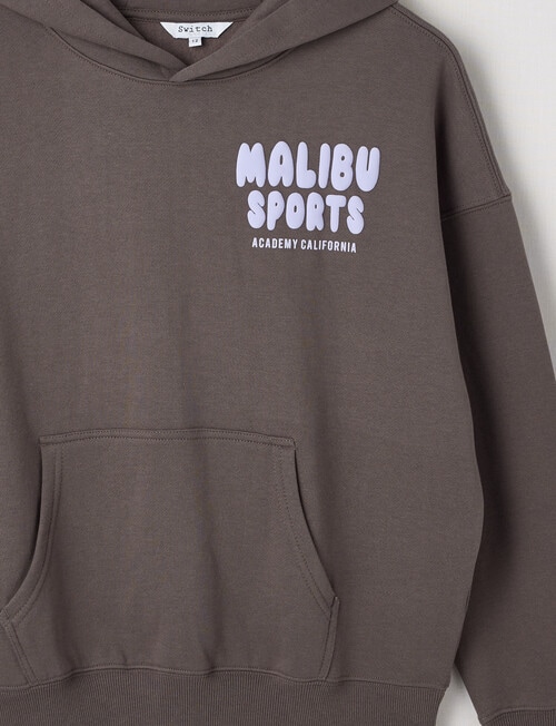 Switch Malibu Sports Oversized Hoodie, Charcoal & Lilac product photo View 03 L