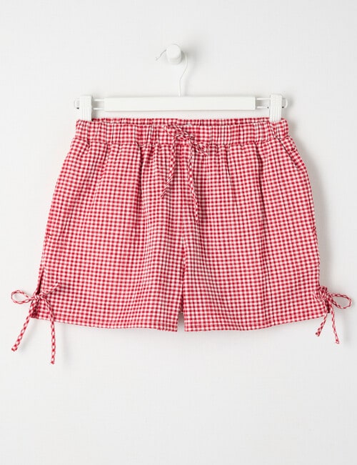 Switch Gingham Bow Short, Red product photo