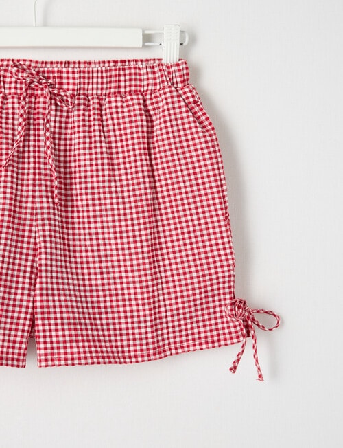 Switch Gingham Bow Short, Red product photo View 02 L