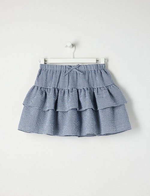 Switch Gingham Skort, Navy product photo