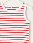 Switch Emma Stripe Rib Singlet, Red & White product photo View 02 S
