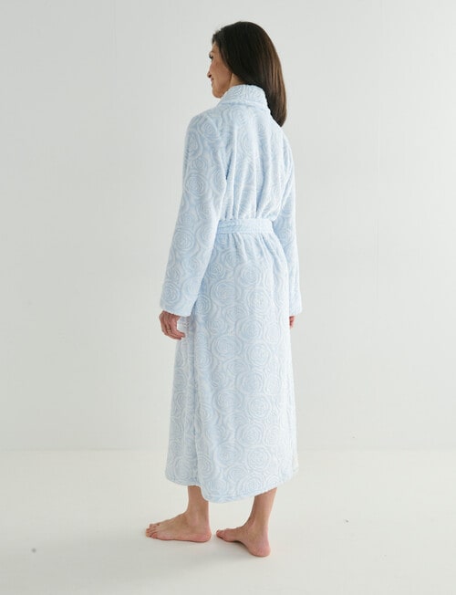 Ruby & Bloom Rose Textured Robe, Pale Blue, 10-26 product photo View 02 L