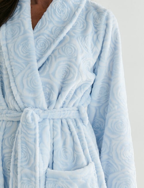 Ruby & Bloom Rose Textured Robe, Pale Blue, 10-26 product photo View 04 L