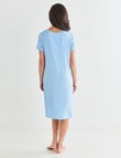 Ruby & Bloom Spot V-Neck Nightie, 10-26, Light Blue product photo View 02 S