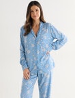 Whistle Sleep Classic Long Sleeve PJ Set, Blue Print product photo