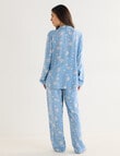 Whistle Sleep Classic Long Sleeve PJ Set, Blue Print product photo View 02 S