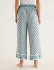 Whistle Sleep Contrast Trim Crop Pants, Soft Mint Print product photo View 02 S