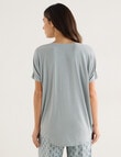 Whistle Sleep V-Neck Tee, Soft Mint product photo View 02 S