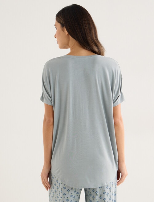 Whistle Sleep V-Neck Tee, Soft Mint product photo View 02 L