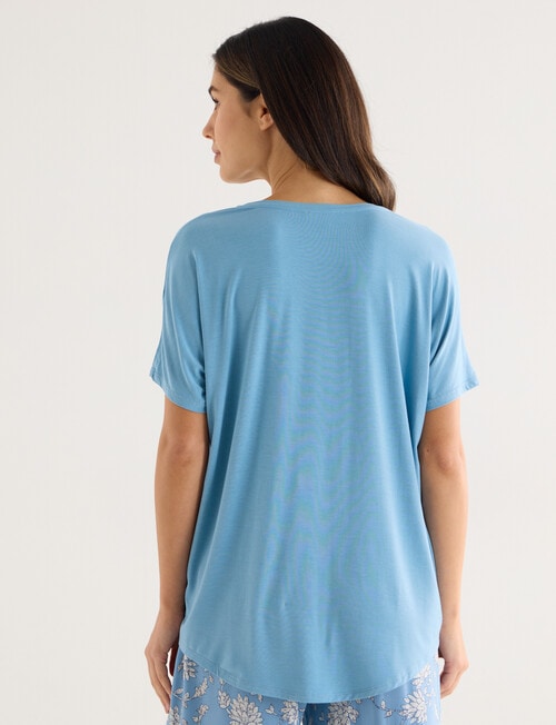 Whistle Sleep V-Neck Tee, Soft Blue product photo View 02 L