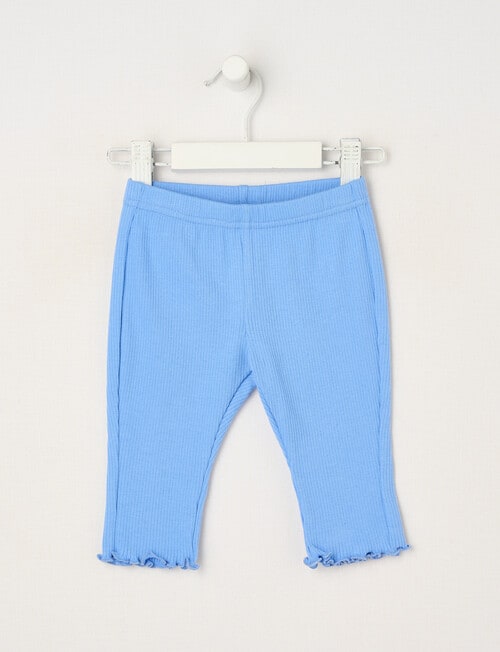 Teeny Weeny Play Time Rib Leggings, Iceberg Blue product photo