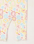 Teeny Weeny Play Time Rib Squiggle Leggings, White product photo View 02 S