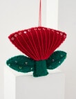 Christmas Shop Felt Ornament, Pohutukawa product photo
