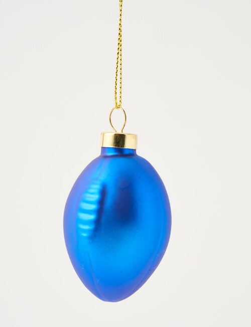Christmas Shop Glass Ornament, NZ Rugby Ball product photo View 02 L