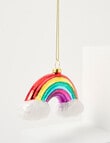 Christmas Shop Glass Ornament, Rainbow product photo