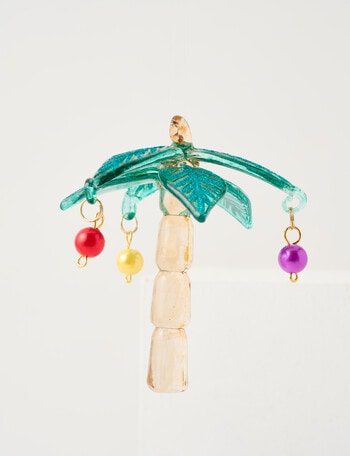 Christmas Shop Glass Ornament, Palm Tree product photo