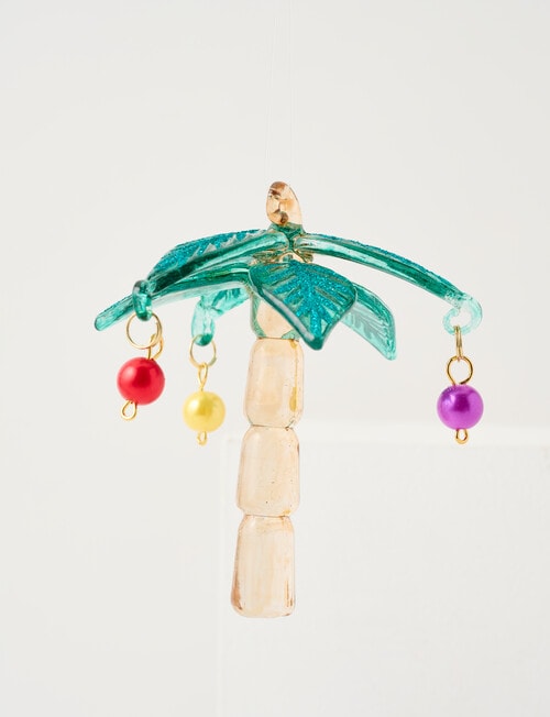 Christmas Shop Glass Ornament, Palm Tree product photo