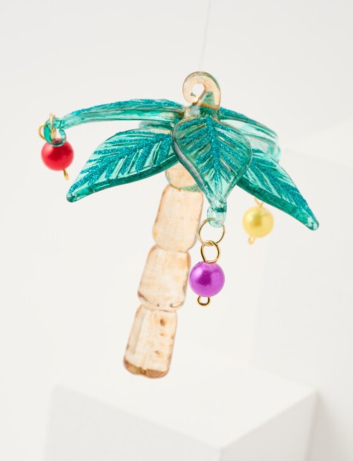 Christmas Shop Glass Ornament, Palm Tree product photo View 03 L