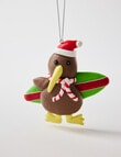 Christmas Shop Claydough Ornament, Kiwi Surfboard Green product photo View 03 S
