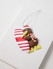 Christmas Shop Claydough Ornament, Kiwi Surfboard Red product photo View 03 S