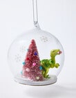 Christmas Shop Glass Dino Globe Ornament product photo