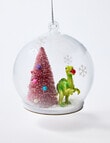 Christmas Shop Glass Dino Globe Ornament product photo View 02 S