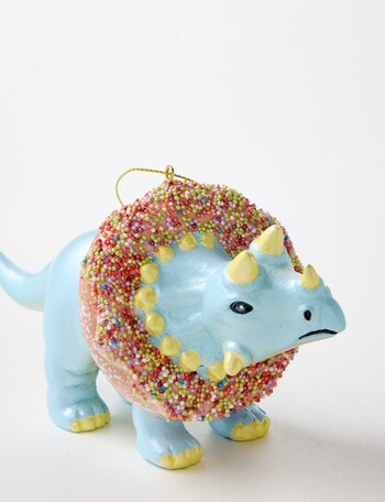 Christmas Shop Ornament, Dino With Donut product photo