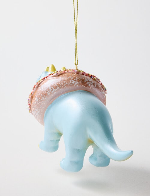 Christmas Shop Ornament, Dino With Donut product photo View 04 L