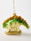 Christmas Shop Glass Ornament, Dinosaur Family product photo View 02 S