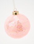 Christmas Shop Textured Glass Bauble, Blush product photo View 02 S