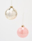 Christmas Shop Textured Glass Bauble, Blush product photo View 03 S