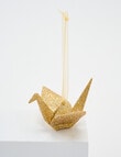 Christmas Shop Origami Crane, Gold product photo