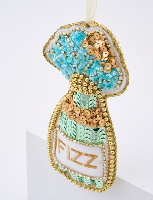Christmas Shop Fabric Beaded Fizz Bottle product photo View 02 L
