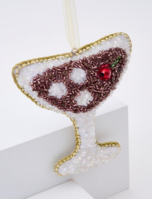 Christmas Shop Fabric Beaded Cocktail product photo View 02 L