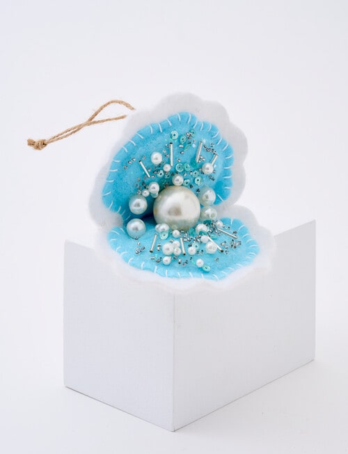 Christmas Shop Felt Shell W/ Pearl Ornament product photo