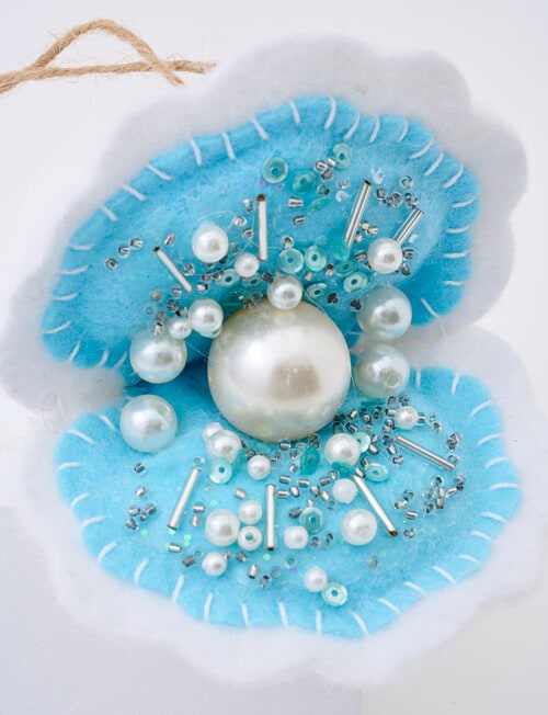Christmas Shop Felt Shell W/ Pearl Ornament product photo View 02 L