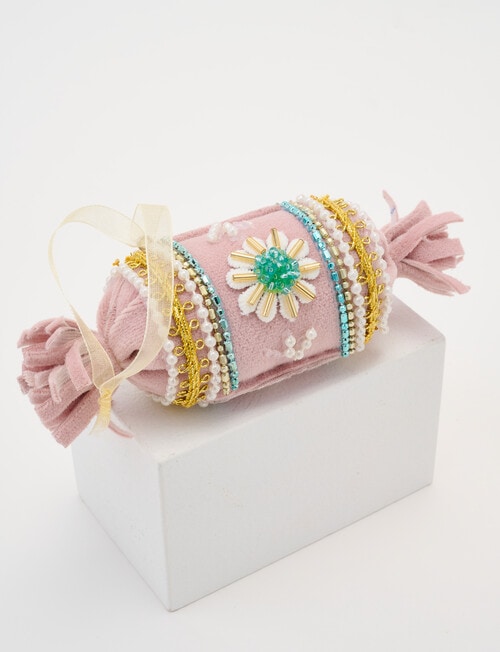 Christmas Shop Velvet Candy Ornament Mauve product photo View 03 L