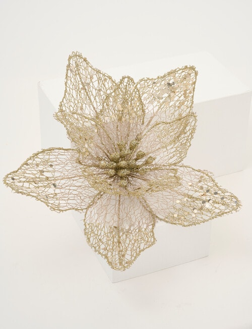 Christmas Shop Sheer Poinsettia Clip product photo