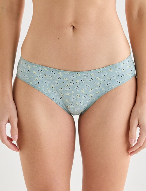 Lyric Ditsy Floral Bikini Brief, 4-Pack, Green product photo