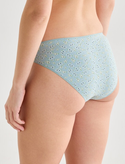 Lyric Ditsy Floral Bikini Brief, 4-Pack, Green product photo View 02 L