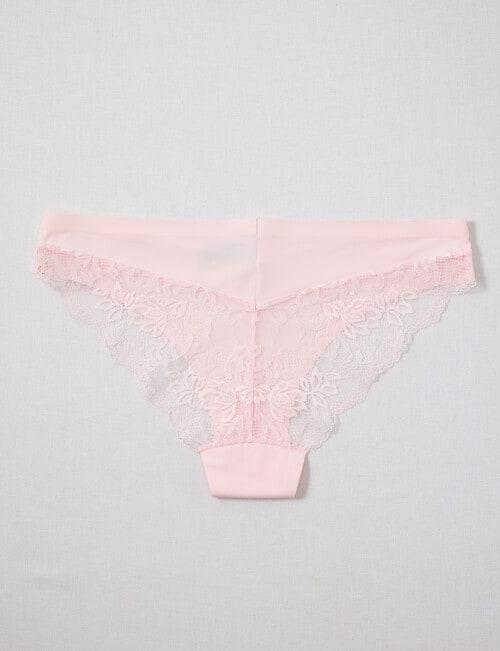 Lyric Zoe Lace Bikini Brief, Blush product photo View 02 L