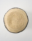 Zest Resort Raffia Bucket Hat, Ecru & Black product photo View 04 S