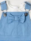 Teeny Weeny Tutu Pinny & Long-Sleeve Tee 2-Piece Set, Denim & White product photo View 02 S
