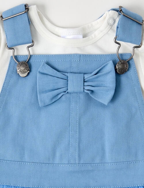 Teeny Weeny Tutu Pinny & Long-Sleeve Tee 2-Piece Set, Denim & White product photo View 02 L
