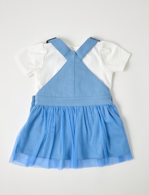 Teeny Weeny Tutu Pinny & Long-Sleeve Tee 2-Piece Set, Denim & White product photo View 04 L