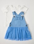 Teeny Weeny Tutu Pinny & Long-Sleeve Tee 2-Piece Set, Denim & White product photo View 05 S
