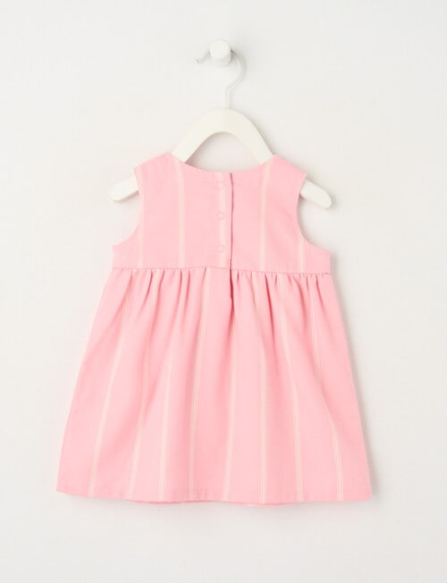 Teeny Weeny Cherry Stripe Sleeveless Dress, Pink product photo View 02 L